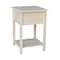 International Concepts Rectangle Lamp Table with 2 Drawers, 18 W, 18 L, 25.6 in H, Wood, Unfinished OT-92 - alternate 10